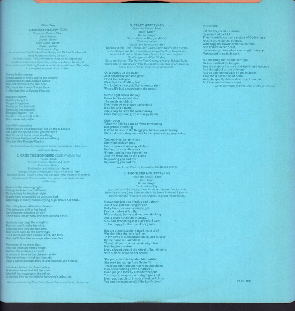 Elton John - Blue Moves - Double Lp