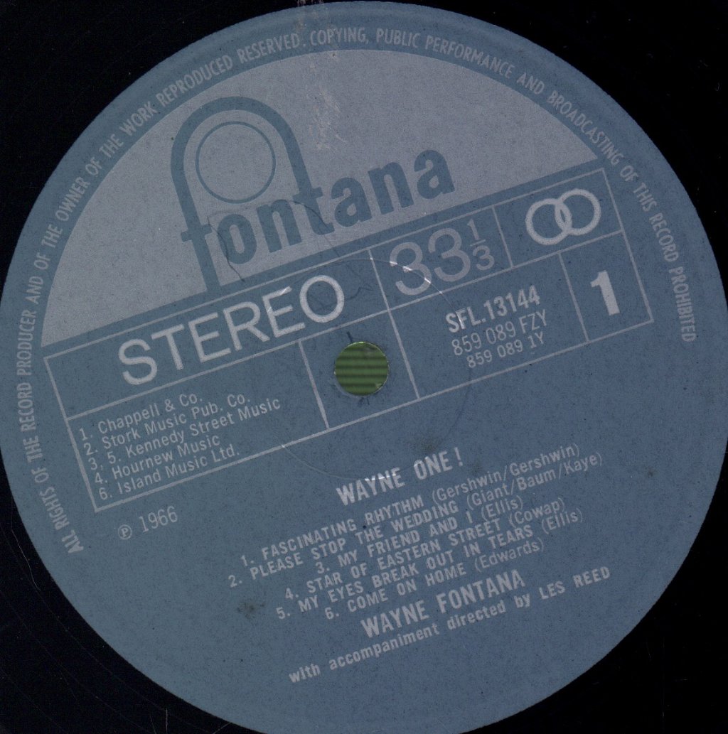 Wayne Fontana - Wayne One - Lp