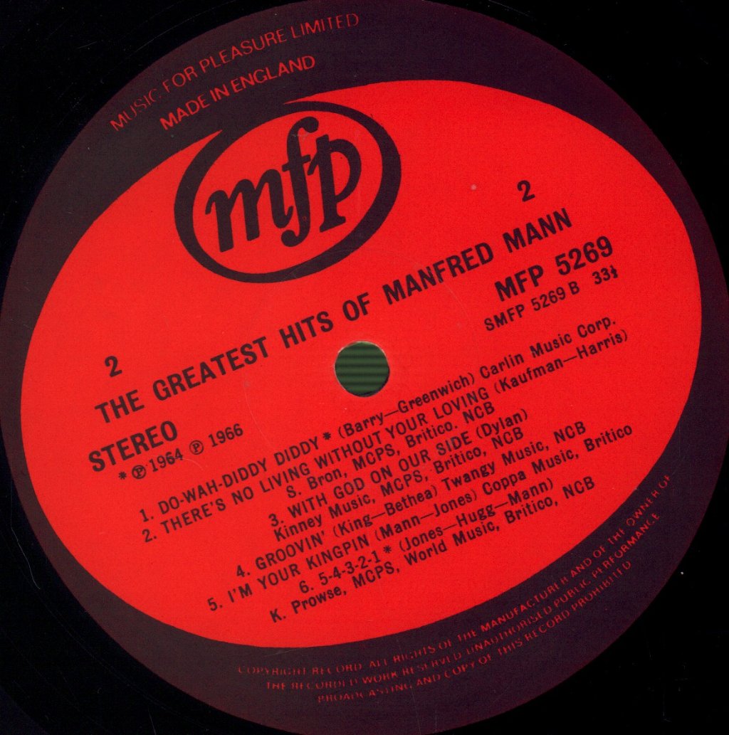 Manfred Mann - Greatest - Lp