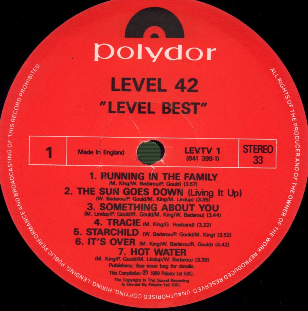Level 42 - Level Best (Greatest Hits) - Lp