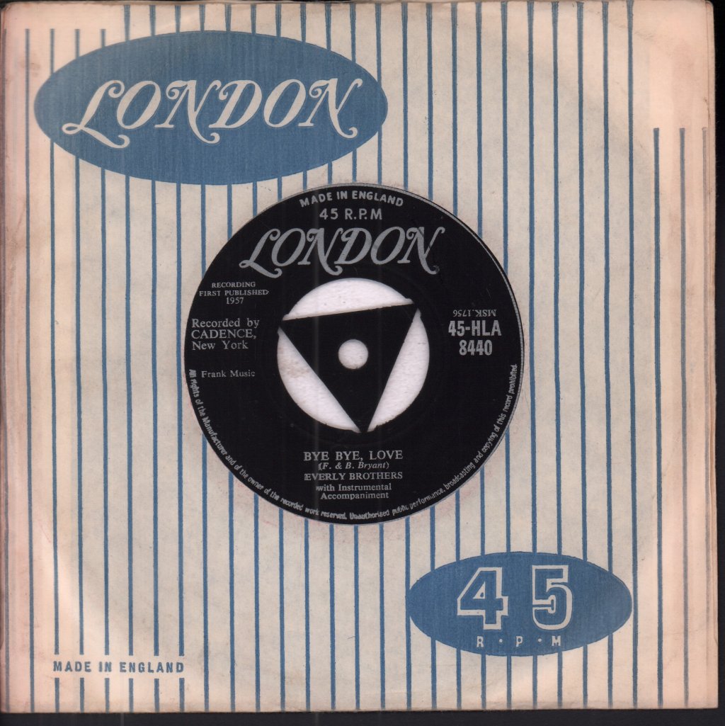 Everly Brothers - Bye Bye Love - 7 Inch