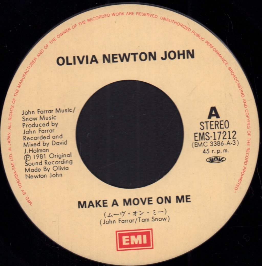 Olivia Newton John - Make A Move On Me - 7 Inch