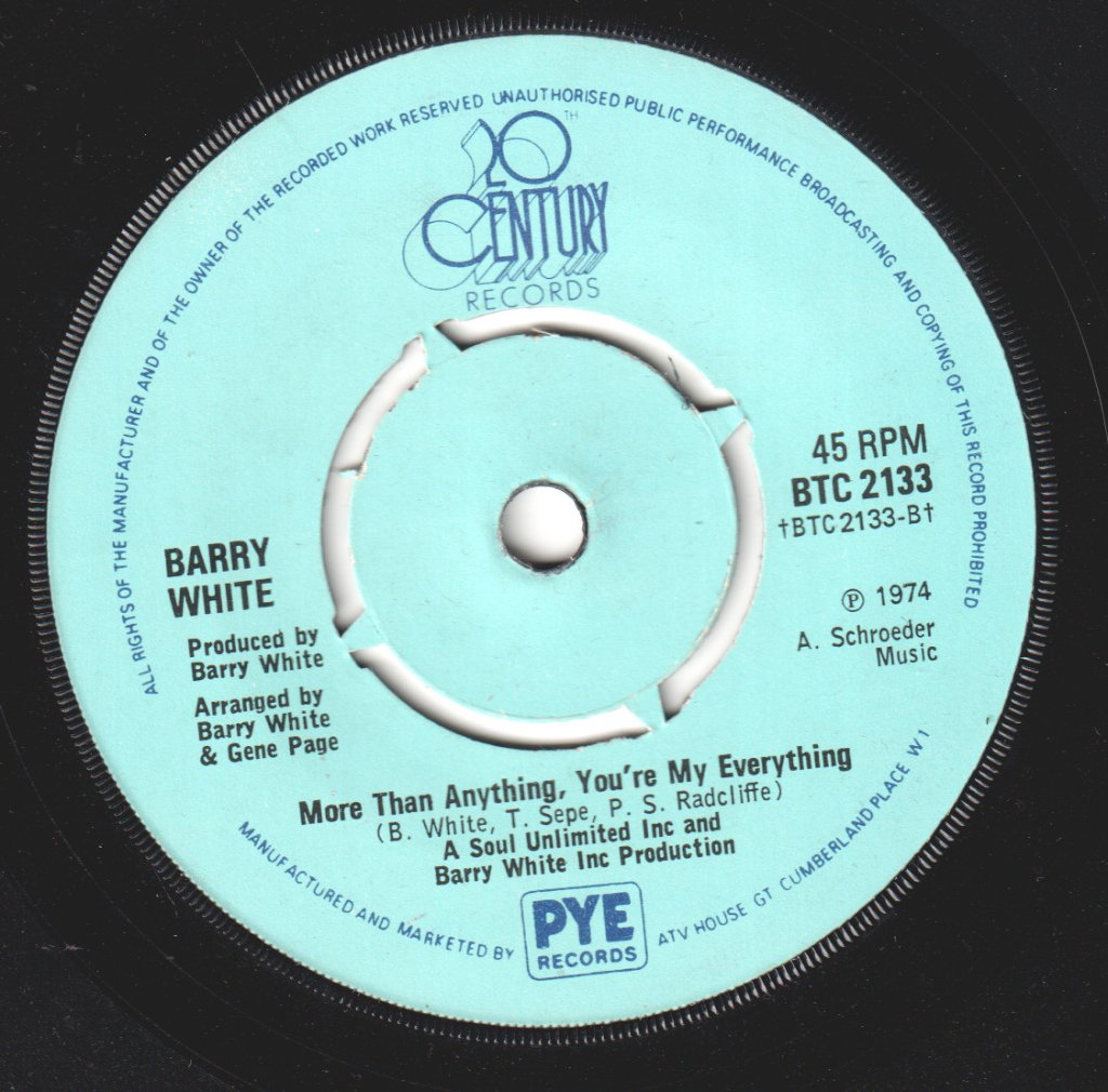 Barry White - You're The First The Last My Everything - 7 Inch