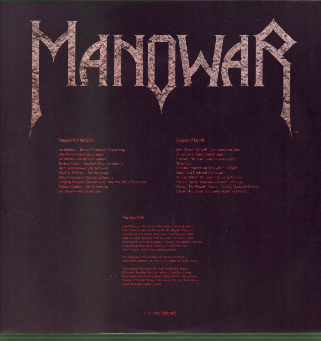 Manowar - Into Glory Ride - Lp