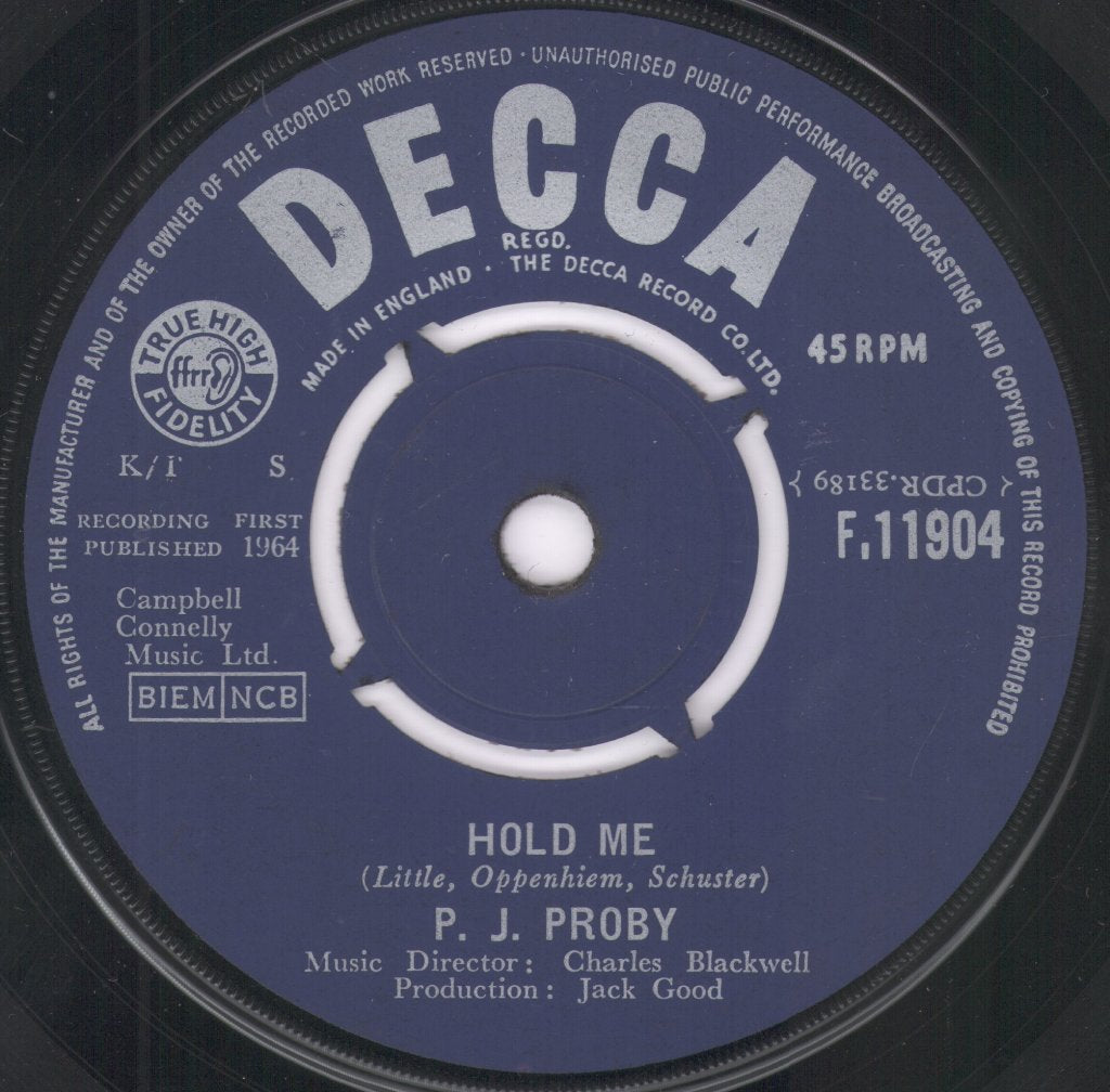 P.J. Proby - Hold Me - 7 Inch