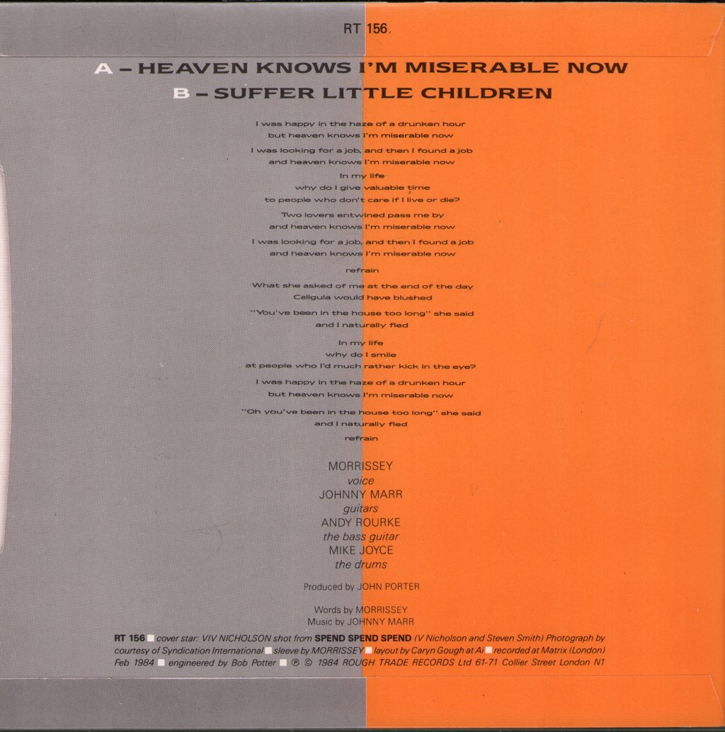 Smiths - Heaven Knows I'm Miserable Now - 7 Inch