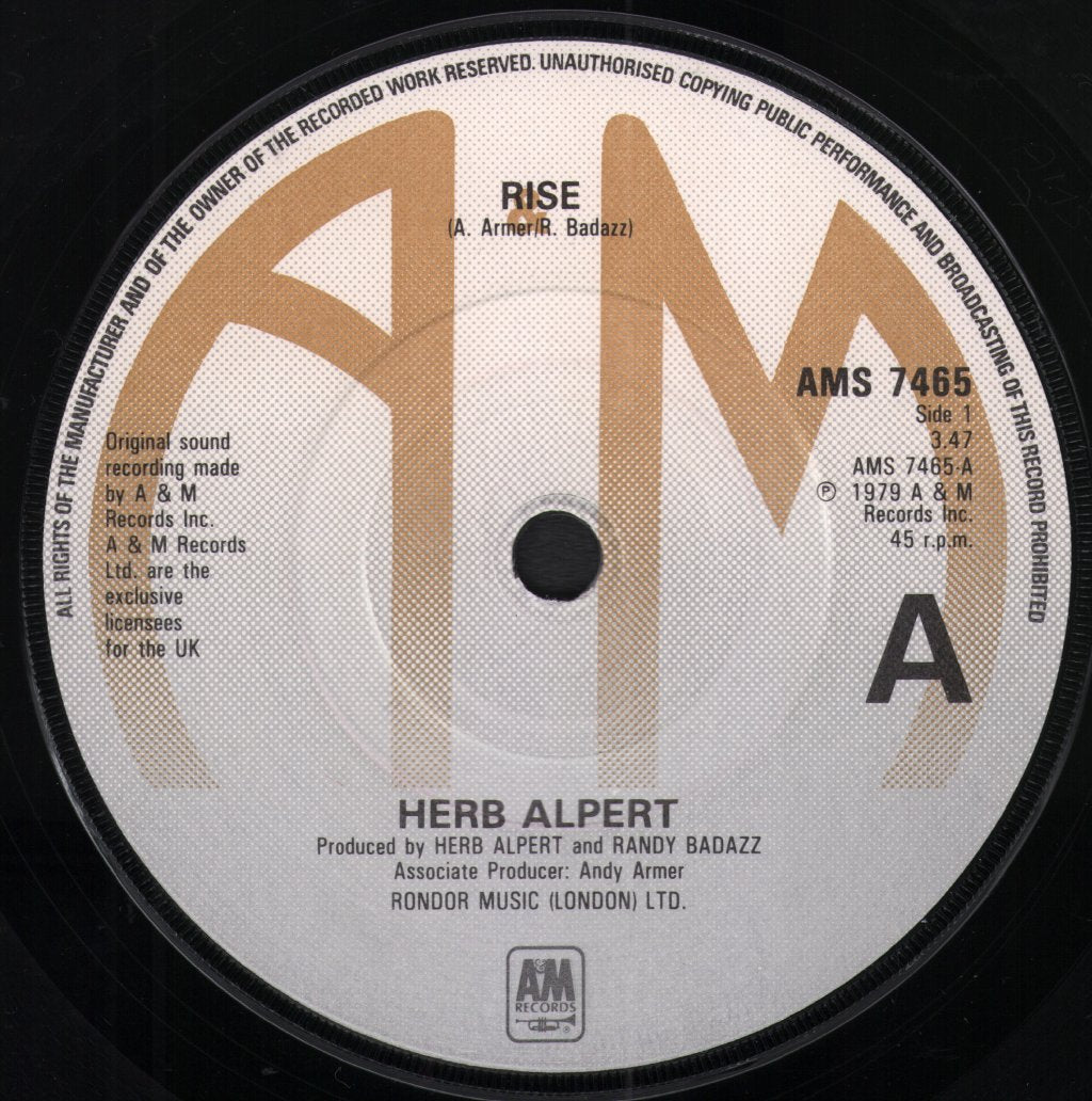 Herb Alpert - Rise - 7 Inch