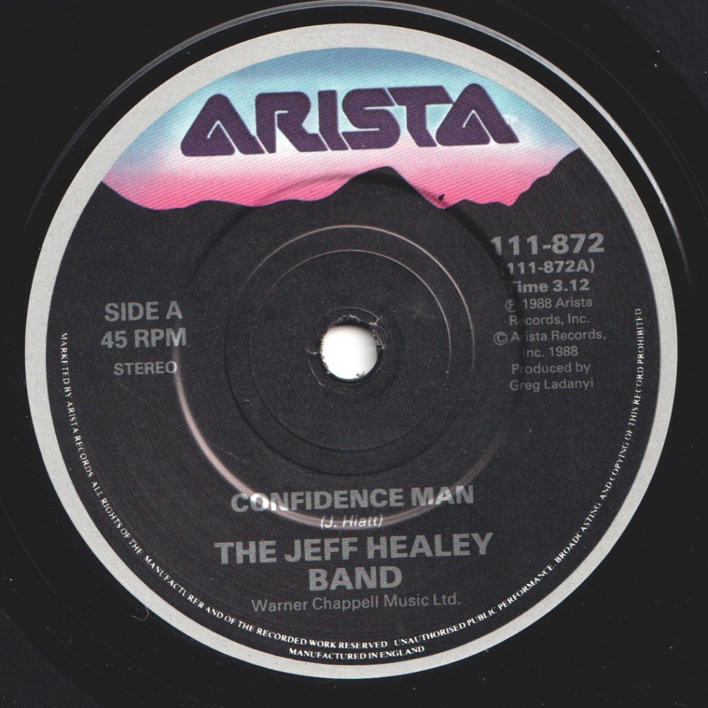 Jeff Healey Band - Confidence Man - 7 Inch