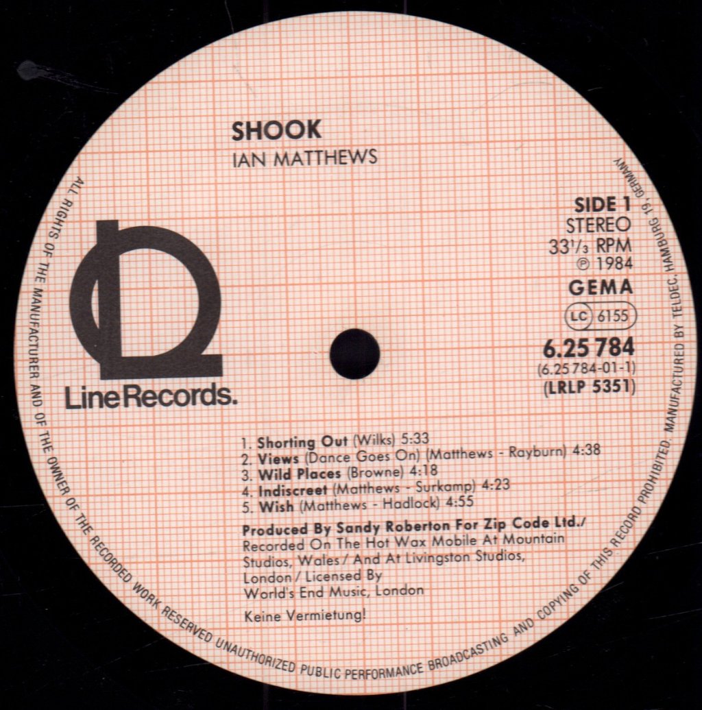 Ian Matthews - Shook - Lp