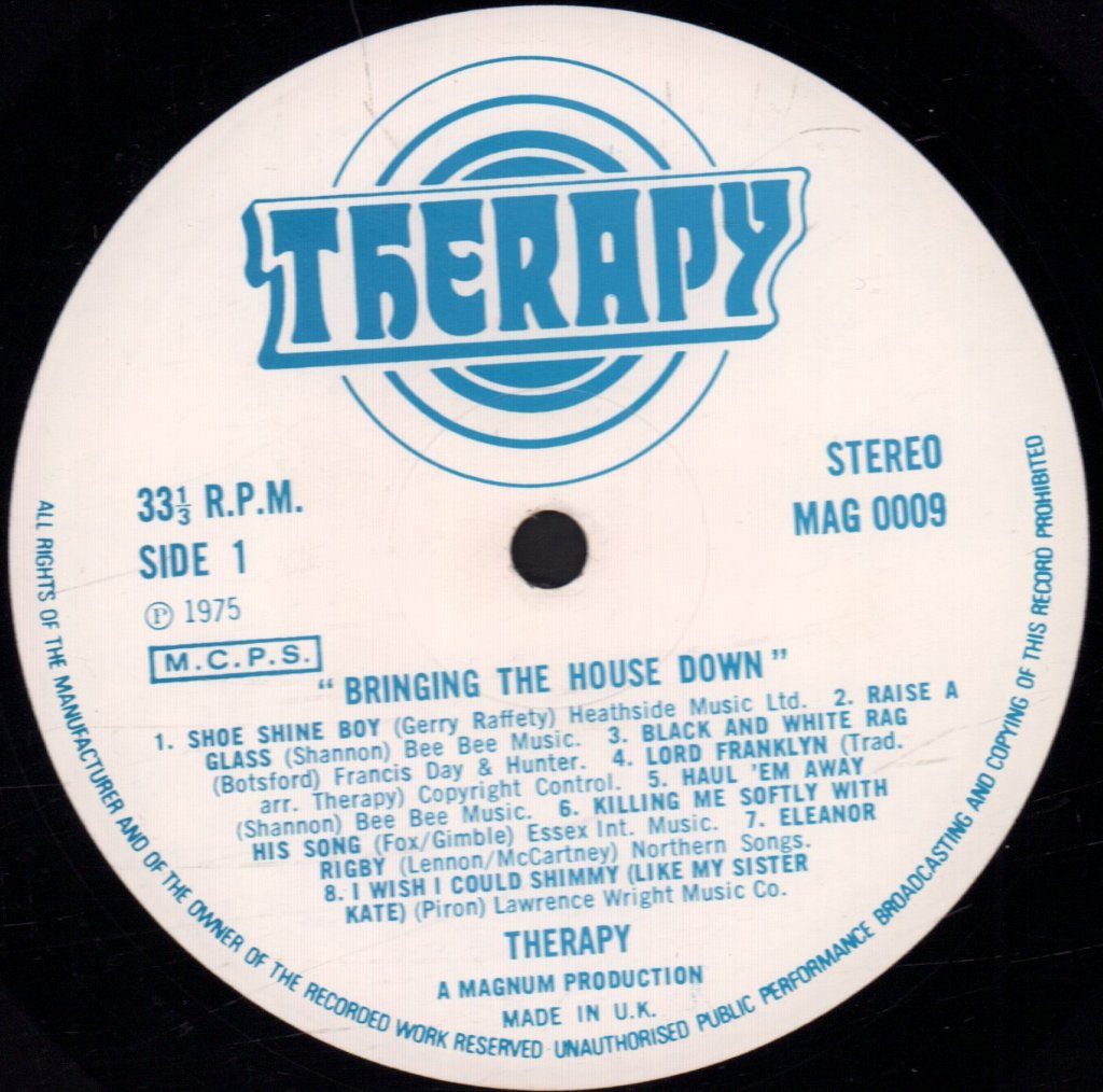 Therapy (Folk Group) - Bringing The House Down - Lp