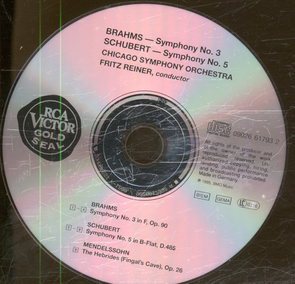 Chicago Symphony Orchestra, Fritz Reiner - Brahms / Schubert - Symphony No. 3 / Symphony No. 5 - Cd