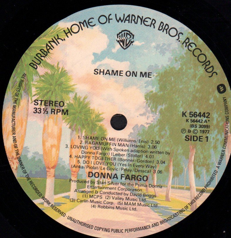 Donna Fargo - Shame On Me - Lp