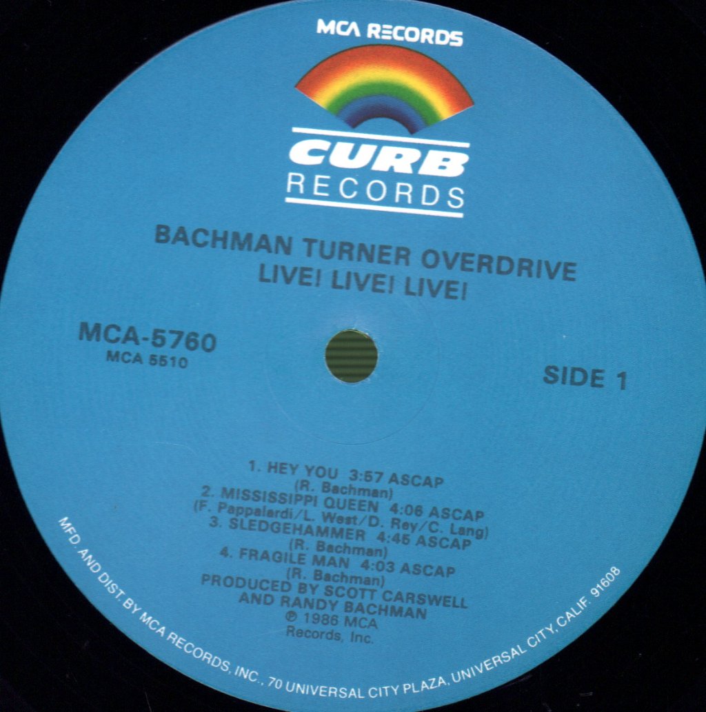 Bachman-Turner Overdrive - Live Live Live - Lp