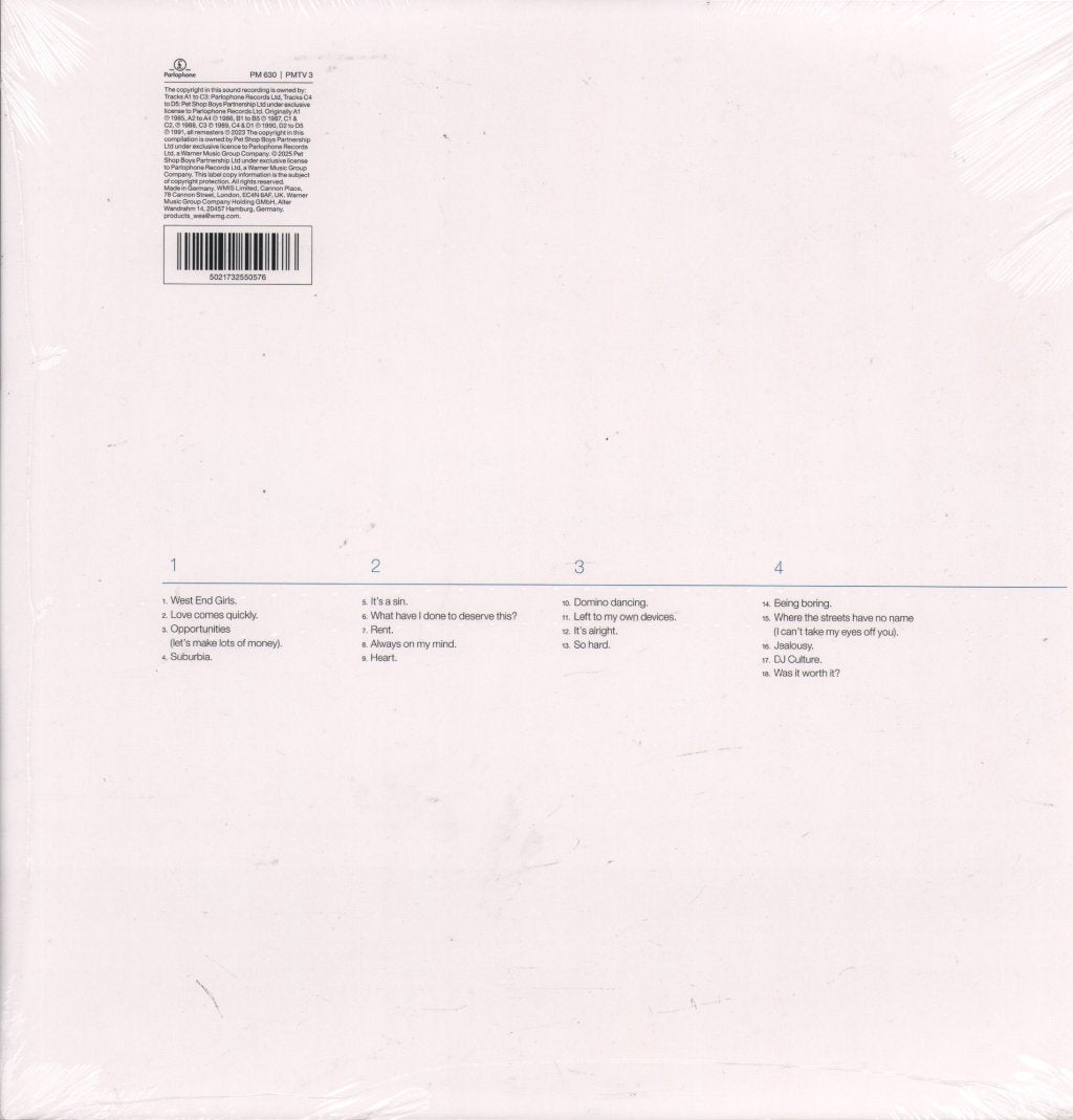 Pet Shop Boys - Discography - Double Lp
