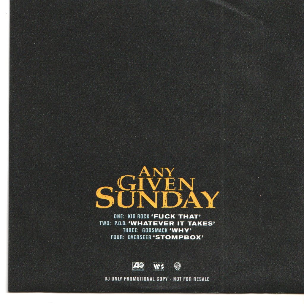Various Artists - Any Given Sunday Sampler - Cdr