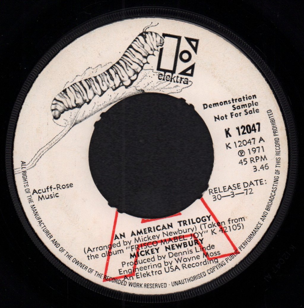 Mickey Newbury - An American Trilogy - 7 Inch