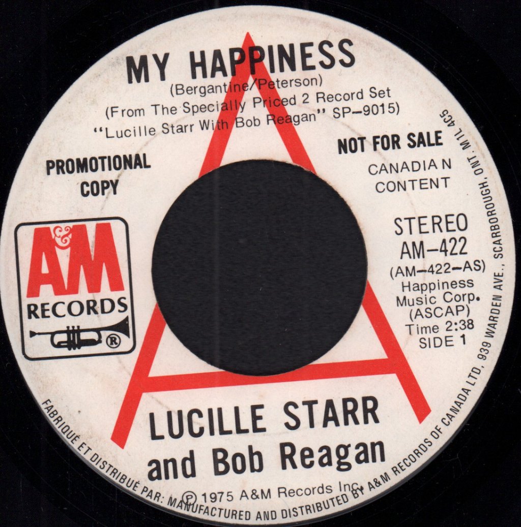 Lucille Starr and bob reagan - My Happiness - 7 Inch