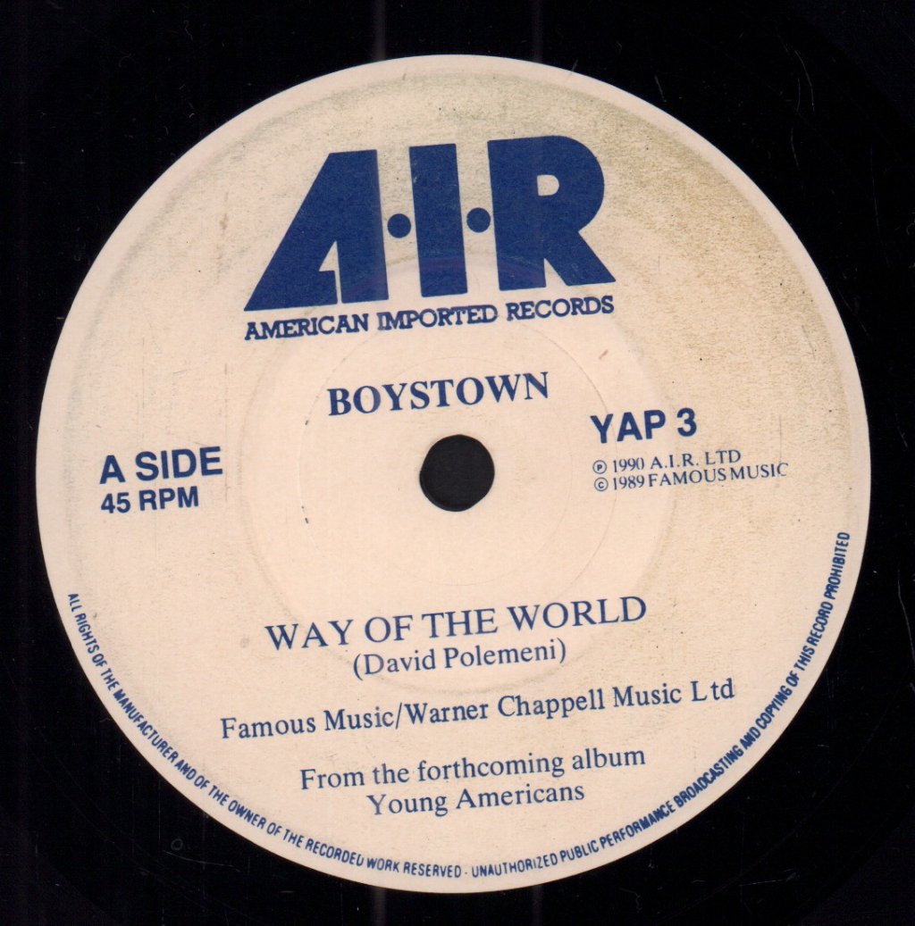 Boystown - Way Of The World - 7 Inch