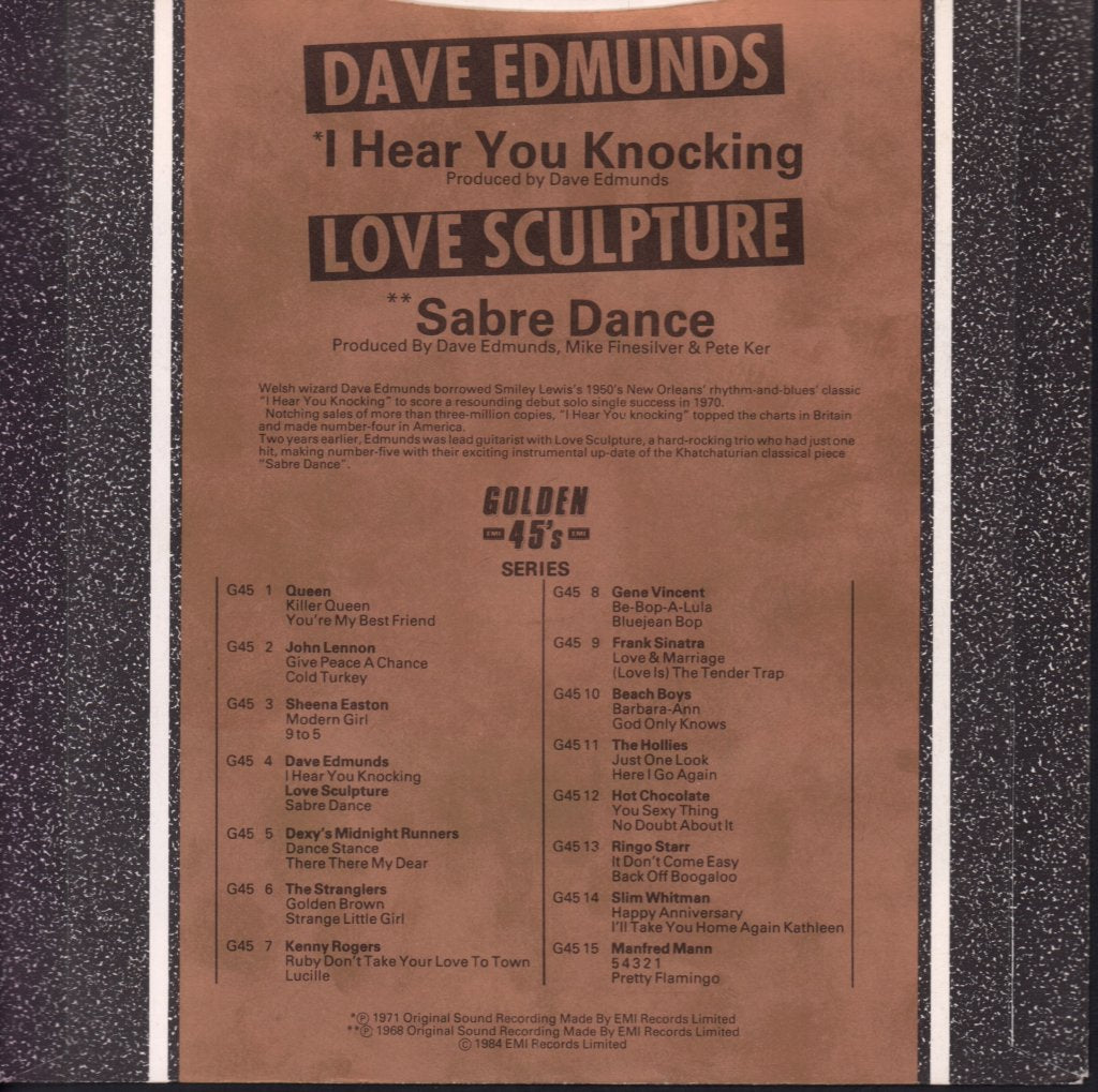 Dave Edmunds / Love Sculpture - I Hear You Knocking/Sabre Dance - 7 Inch