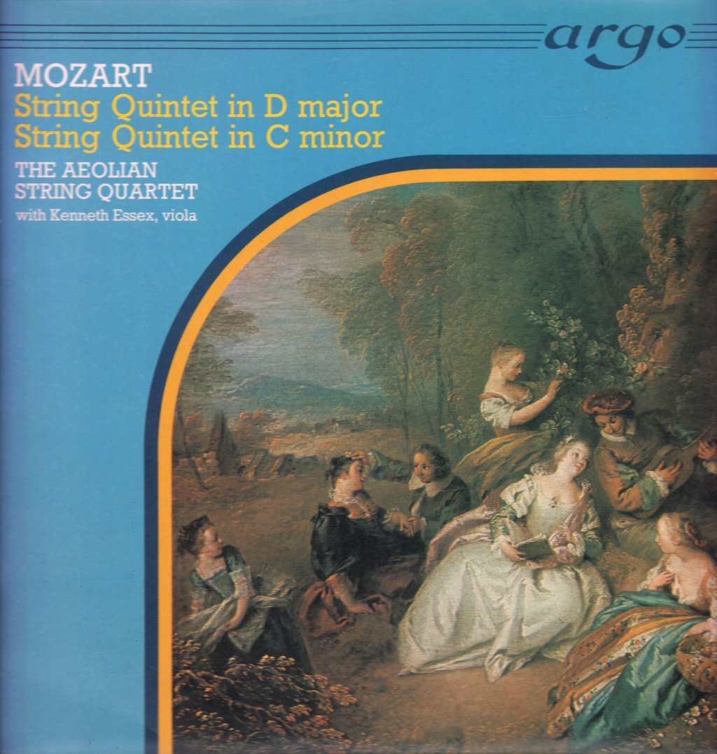 Aeolian String Quartet - mozart String Quintet In D Major - Lp