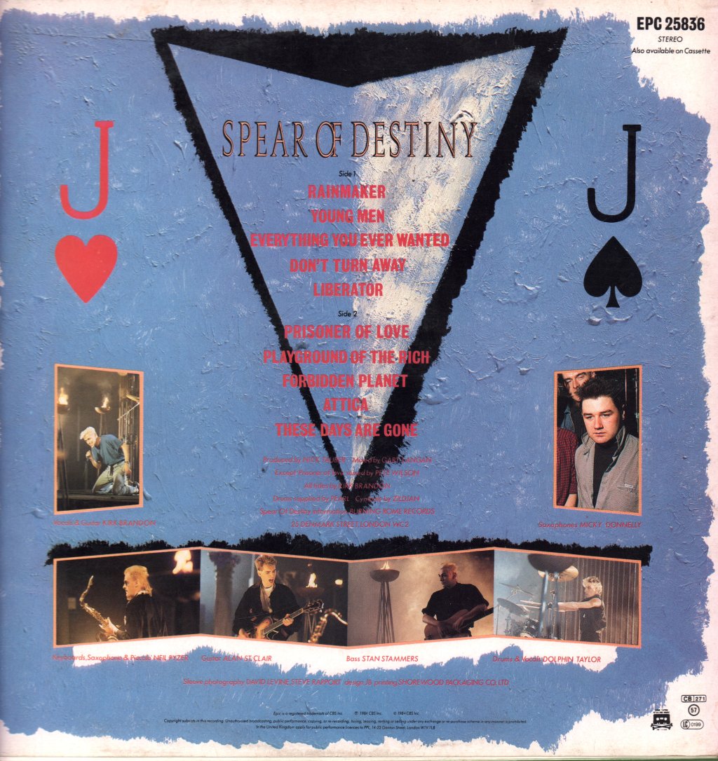 Spear Of Destiny - One Eyed Jacks - Lp