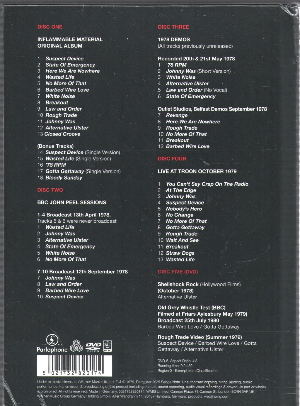 Stiff Little Fingers - Inflammable Material - Cd Box Set