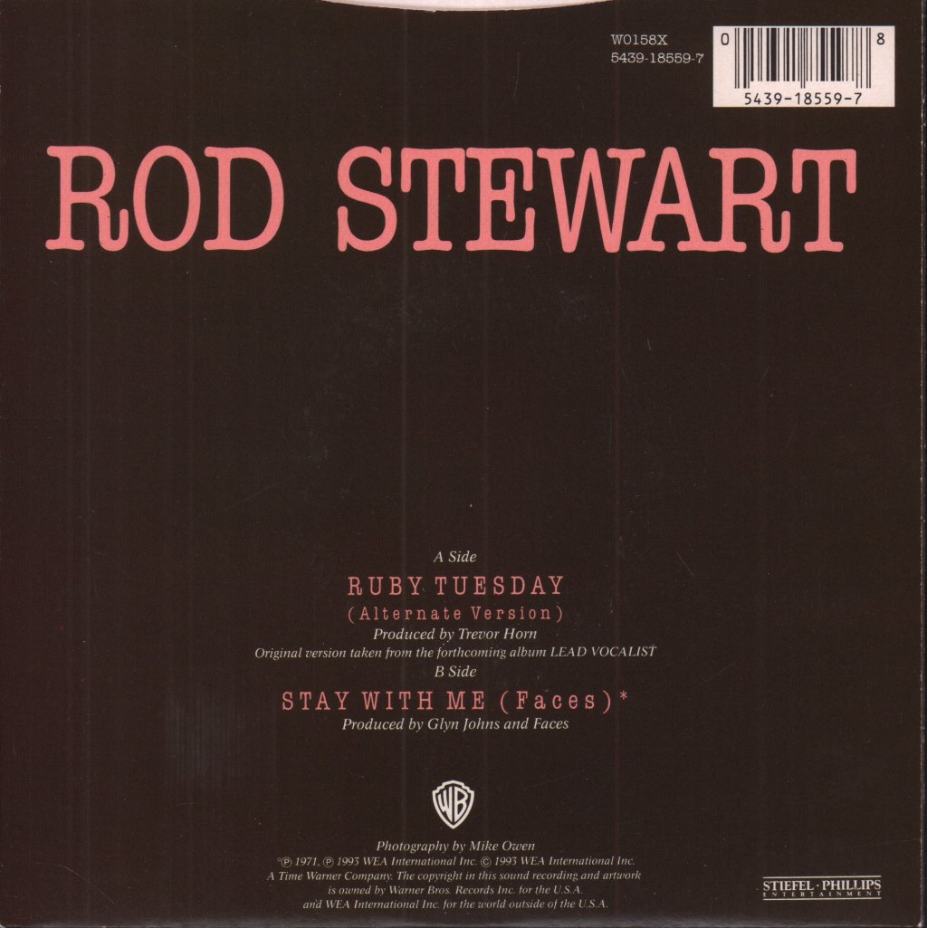 Rod Stewart - Ruby Tuesday - 7 Inch