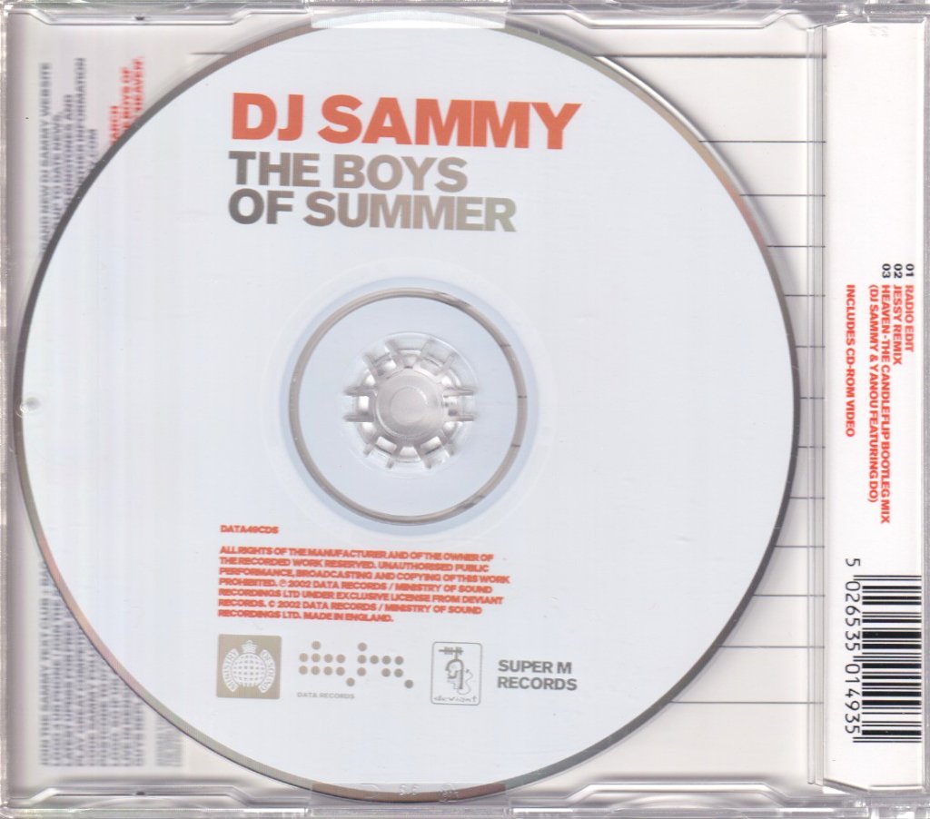 Dj Sammy - Boys Of Summer - Cd