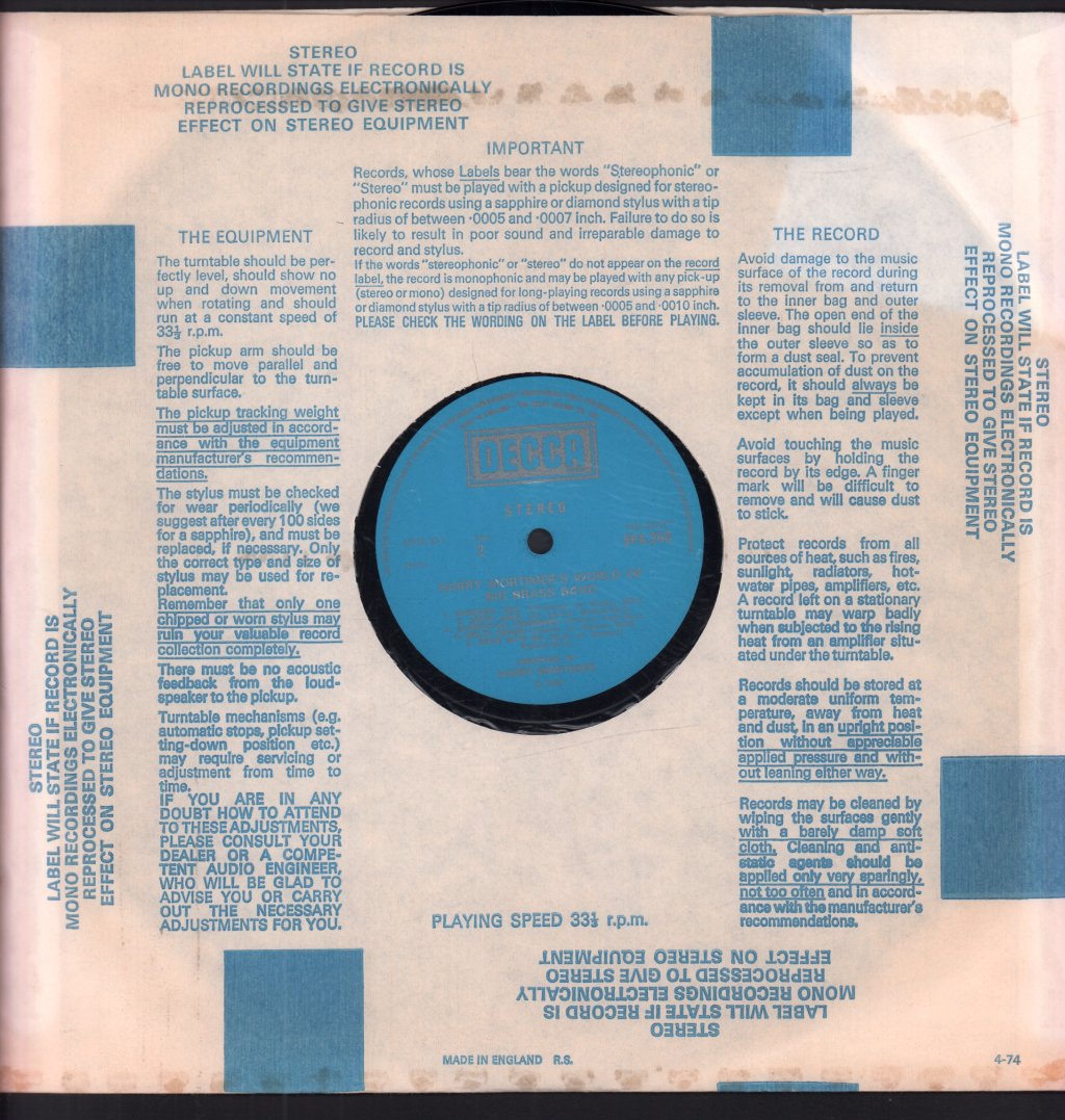 Harry Mortimer - Harry Mortimer's World Of Big Brass Band - Lp