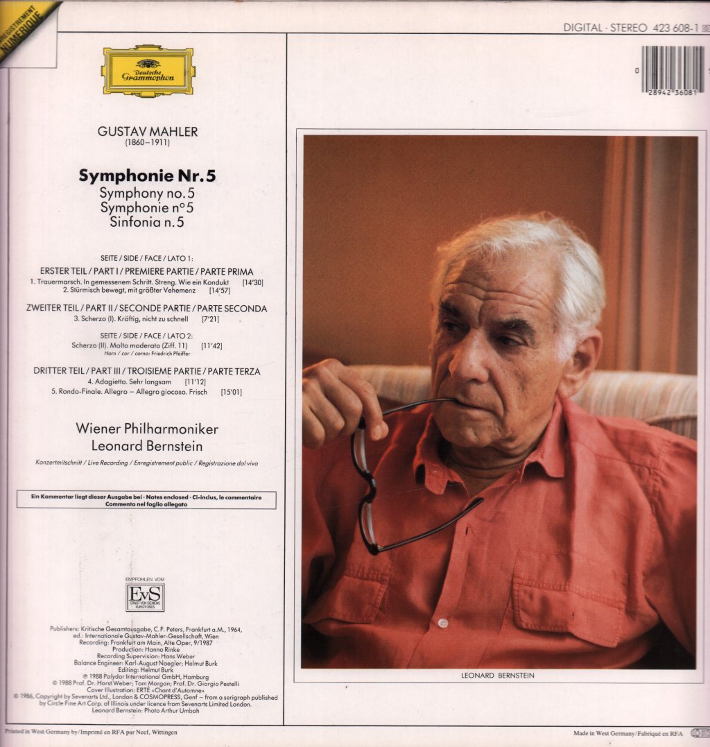 Wiener Philharmoniker - mahler Symphonie No.5 - Lp