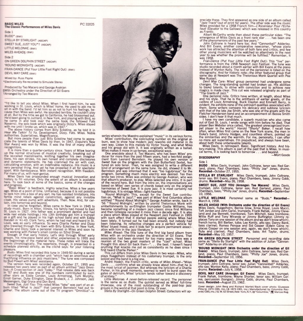 Miles Davis - Basic Miles - Lp