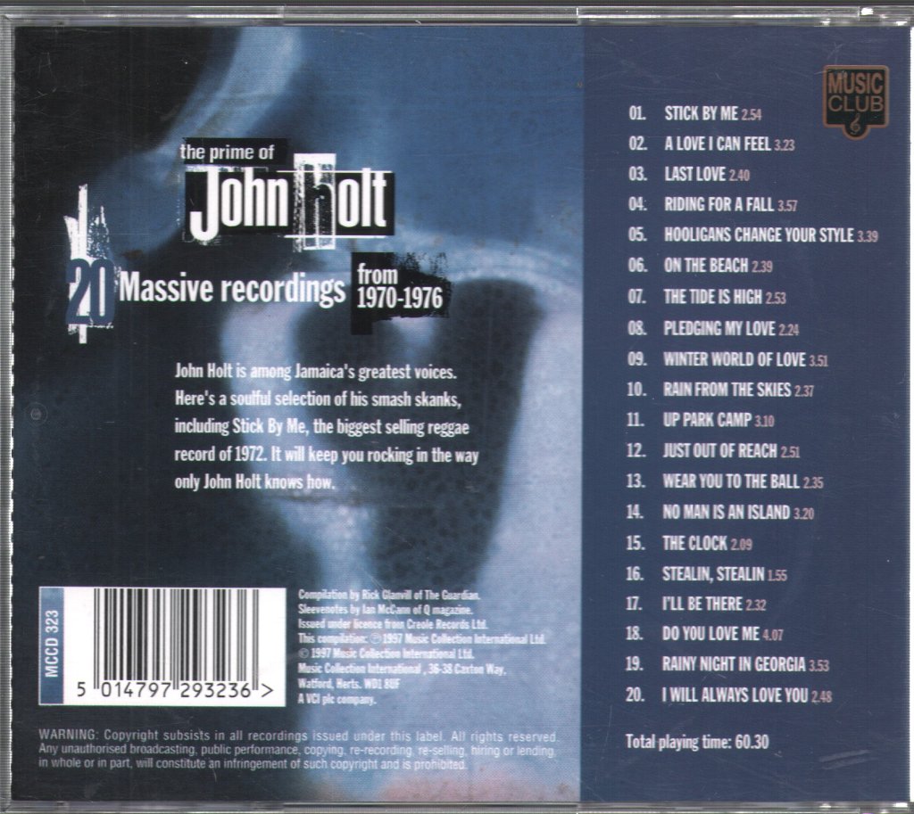 John Holt - Prime Of John Holt (20 Massive Recordings From 1970-1976) - Cd