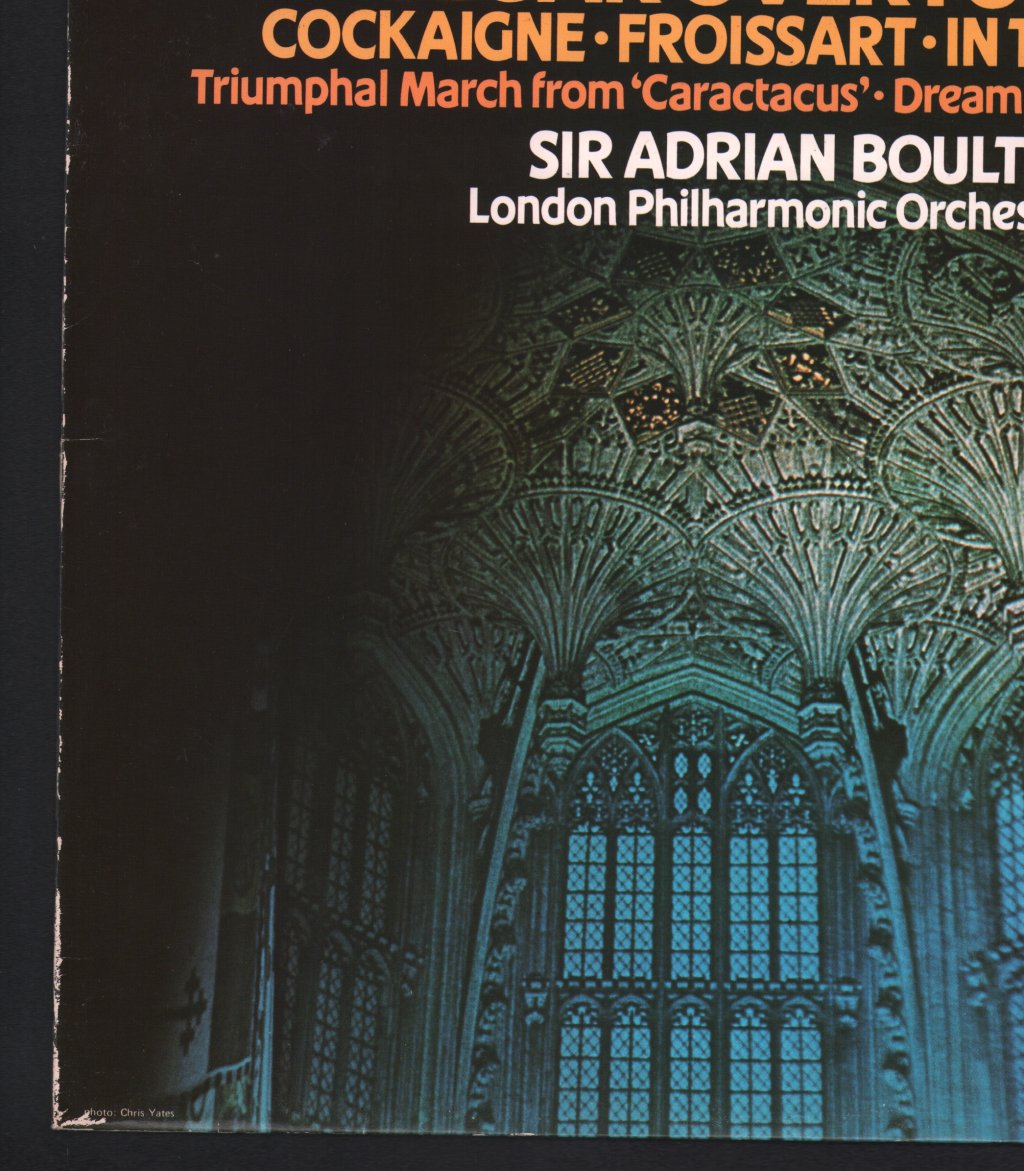 Sir Adrian Boult / London Philharmonic Orchestra - Elgar Overtures - Cockaigne / Froissart / In The South - Lp