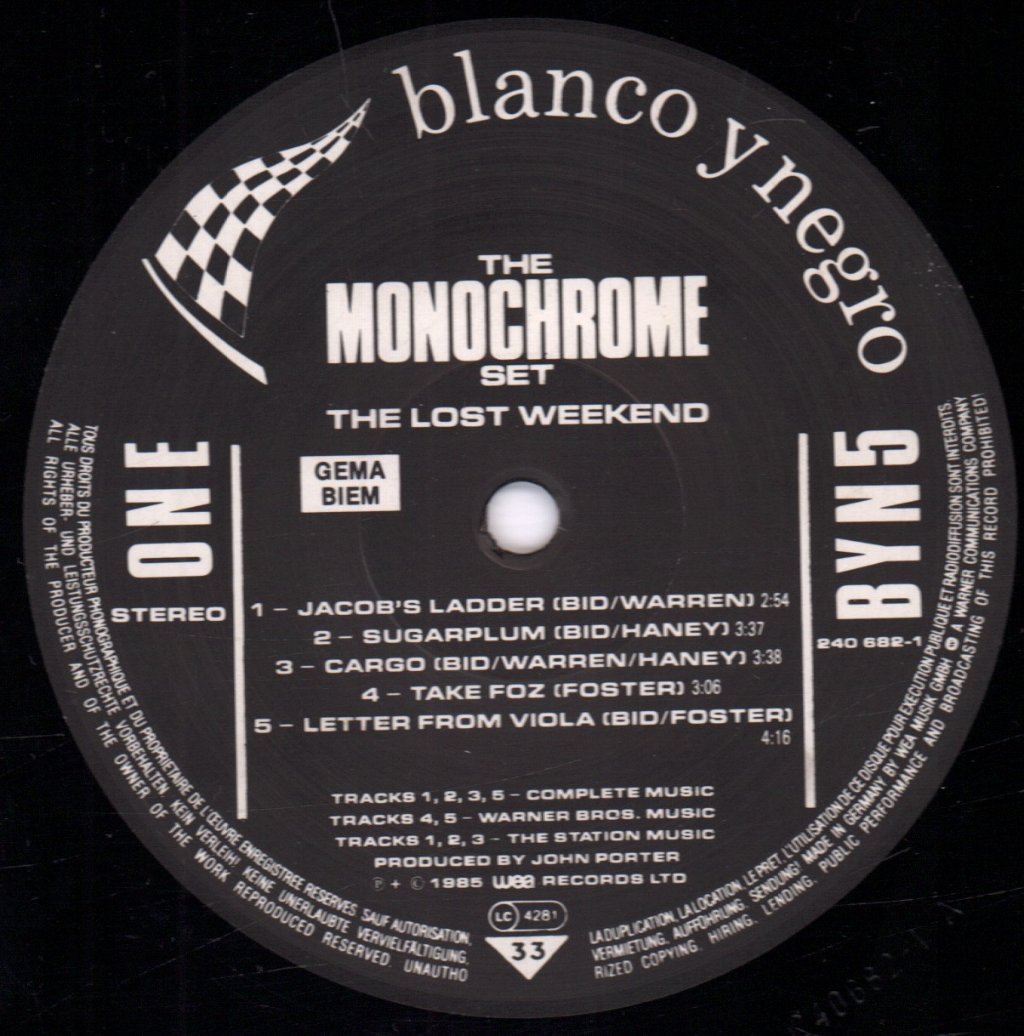 Monochrome Set - Lost Weekend - Lp