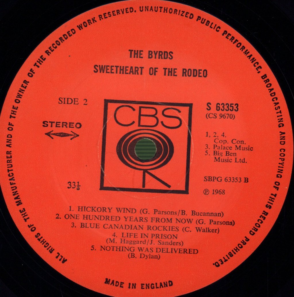 Byrds - Sweetheart Of The Rodeo - Lp