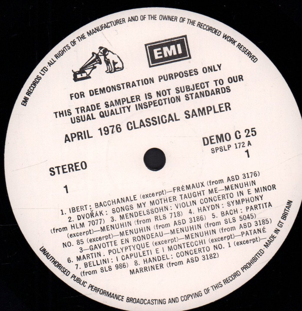 Various Artists - April 1976 Classical Sampler - Lp