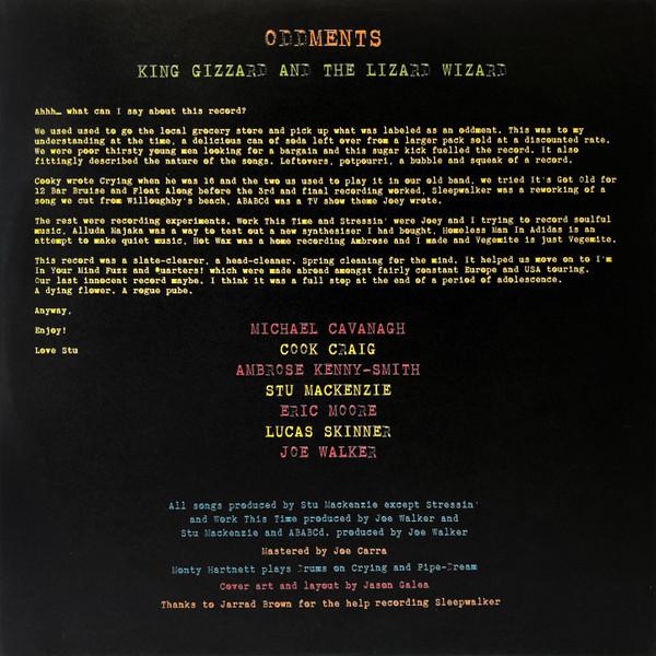 King Gizzard And The Lizard Wizard - Oddments - Lp