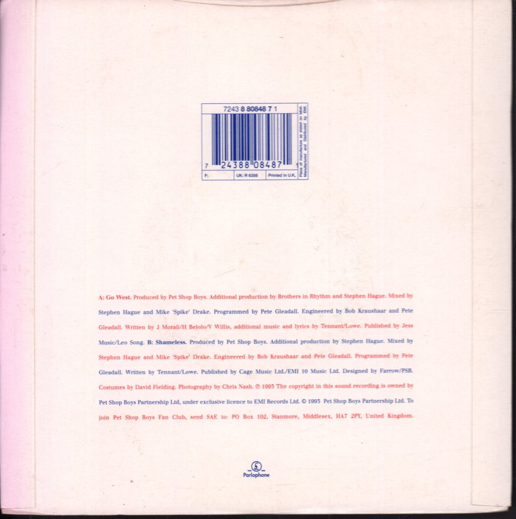 Pet Shop Boys - Go West - 7 Inch