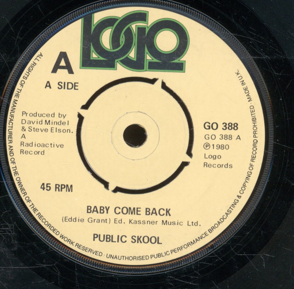 Public Skool - Baby Come Back - 7 Inch