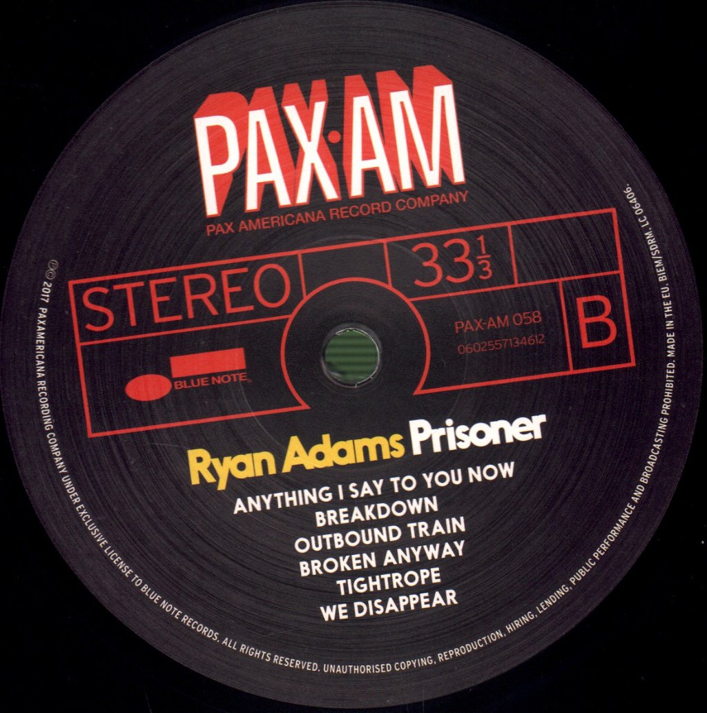 Ryan Adams - Prisoner - Lp