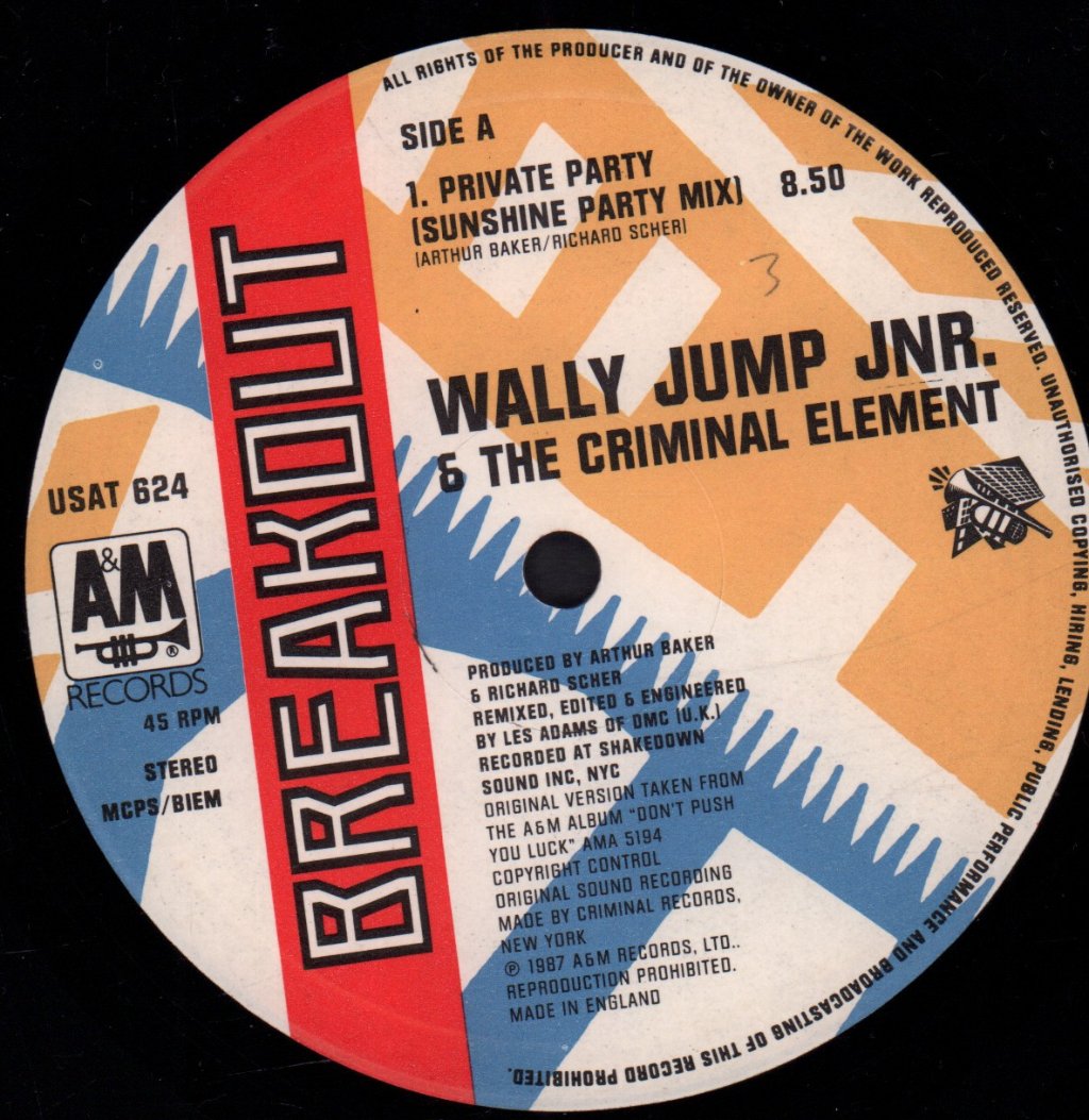 Wally Jump Jr And The Criminal Element - Private Party - 12 Inch