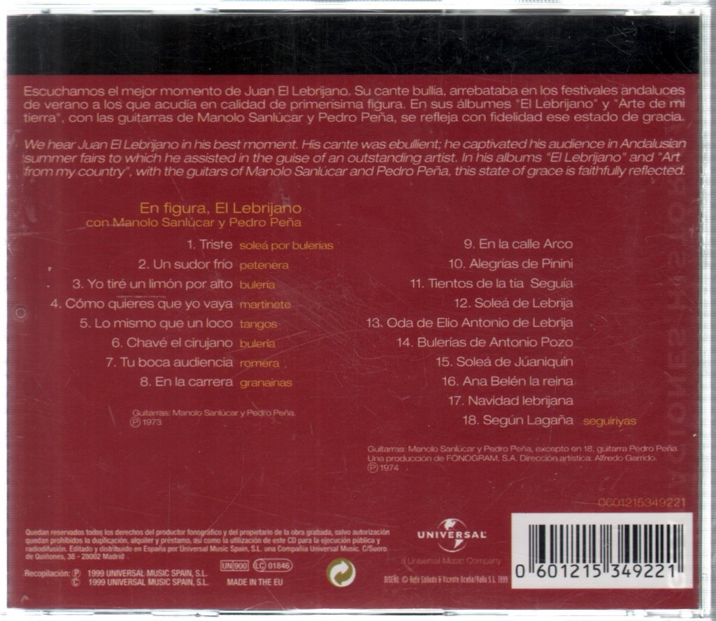 El Lebrijano - En Figura - Cd