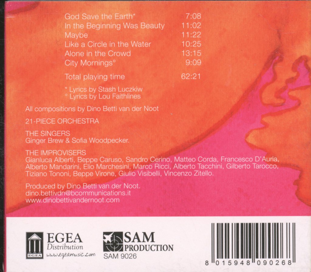 Dino Betti Van Der Noot - God Save The Earth - Cd