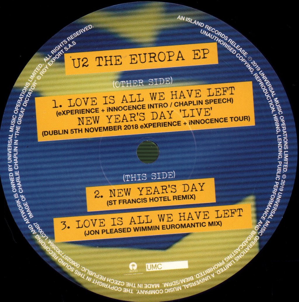 U2 - Europa EP - 12 Inch