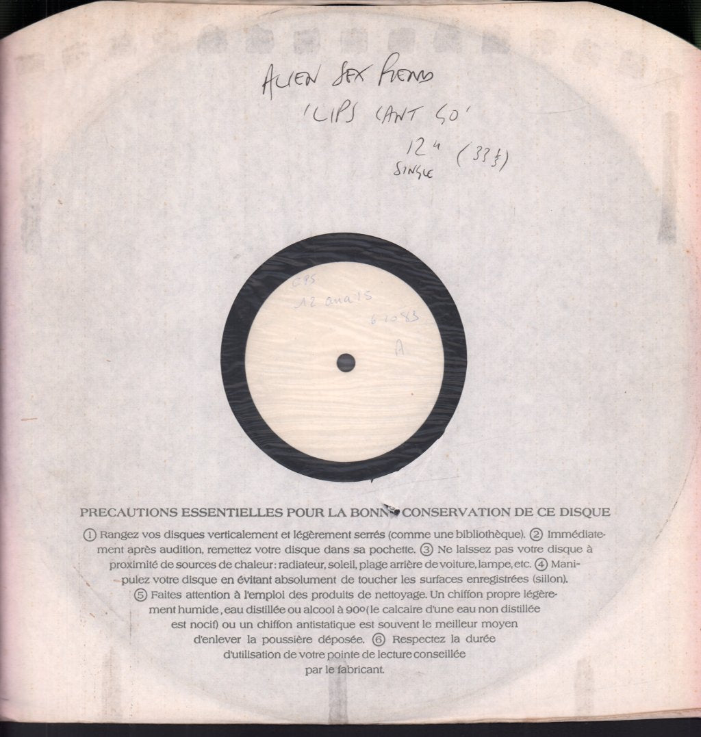 Alien Sex Fiend - Lips Can't Go - 12 Inch