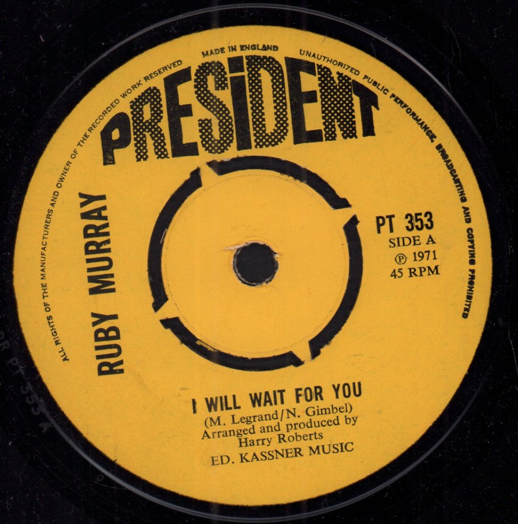 Ruby Murray - I Will Wait For You - 7 Inch