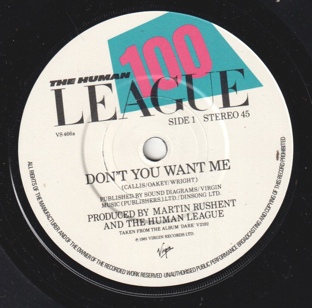 Human League - Don't You Want Me - 7 Inch