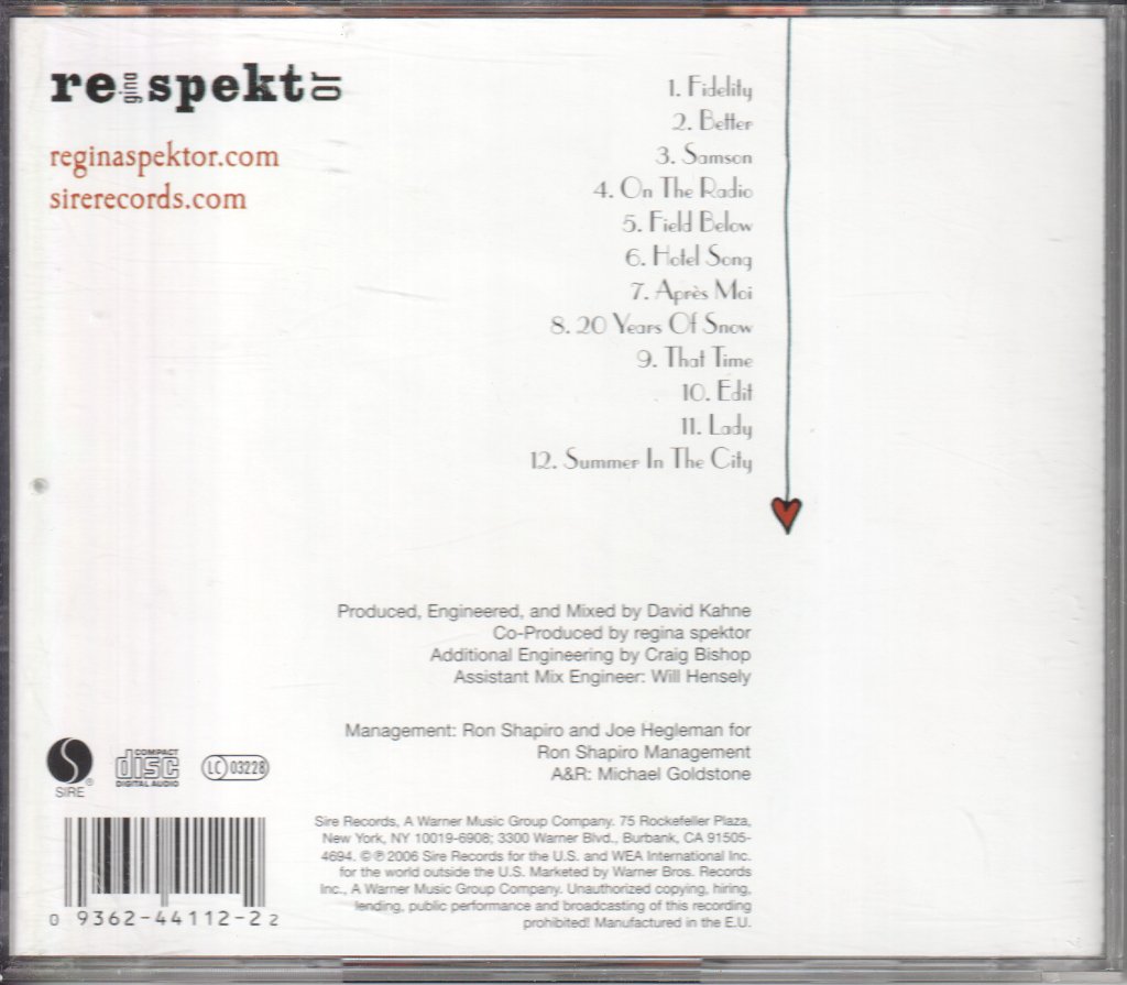 Regina Spektor - Begin To Hope - Cd