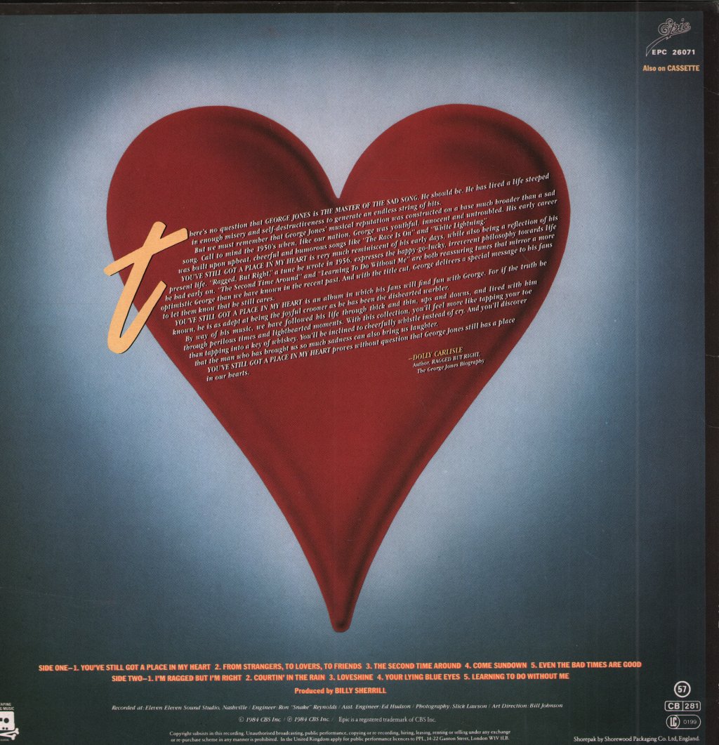 George Jones - You've Still Got A Place In My Heart - Lp