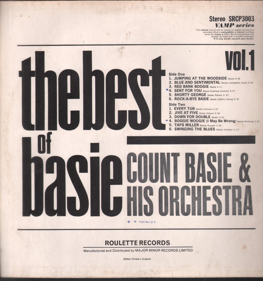 Count Basie And His Orchestra - Best Of Basie - Lp